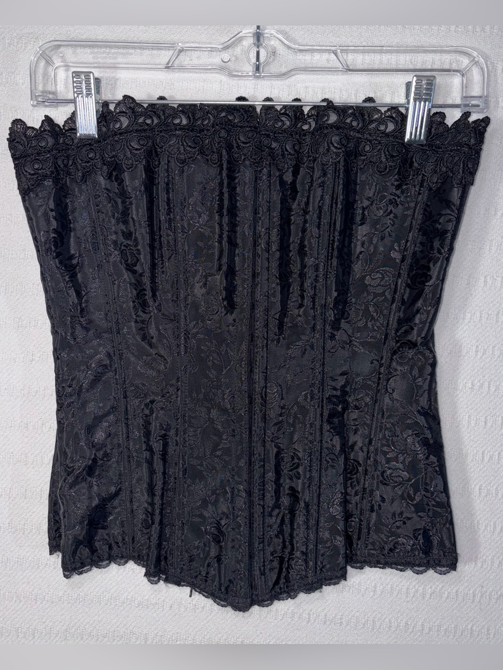 Fredericks Of Hollywood VTG Y2K Corset 34 Bustier Satin Lace Fantasy Halloween
